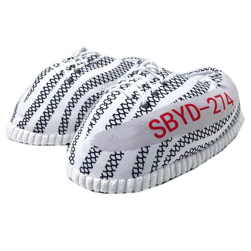 Ender's Hausschuhe im "Yeezy Boost 350" Zebra Look