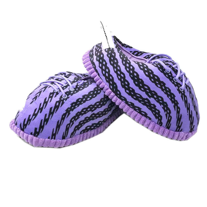 Ender's Hausschuhe im "Yeezy Boost 350" Purple/White Look
